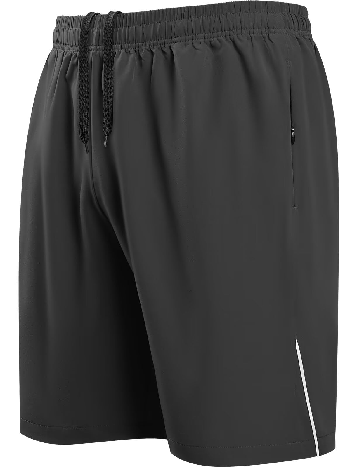 HMIYA Herren Sport Shorts Schnell Trocknend Kurze Hosen mit Reißverschlusstaschen