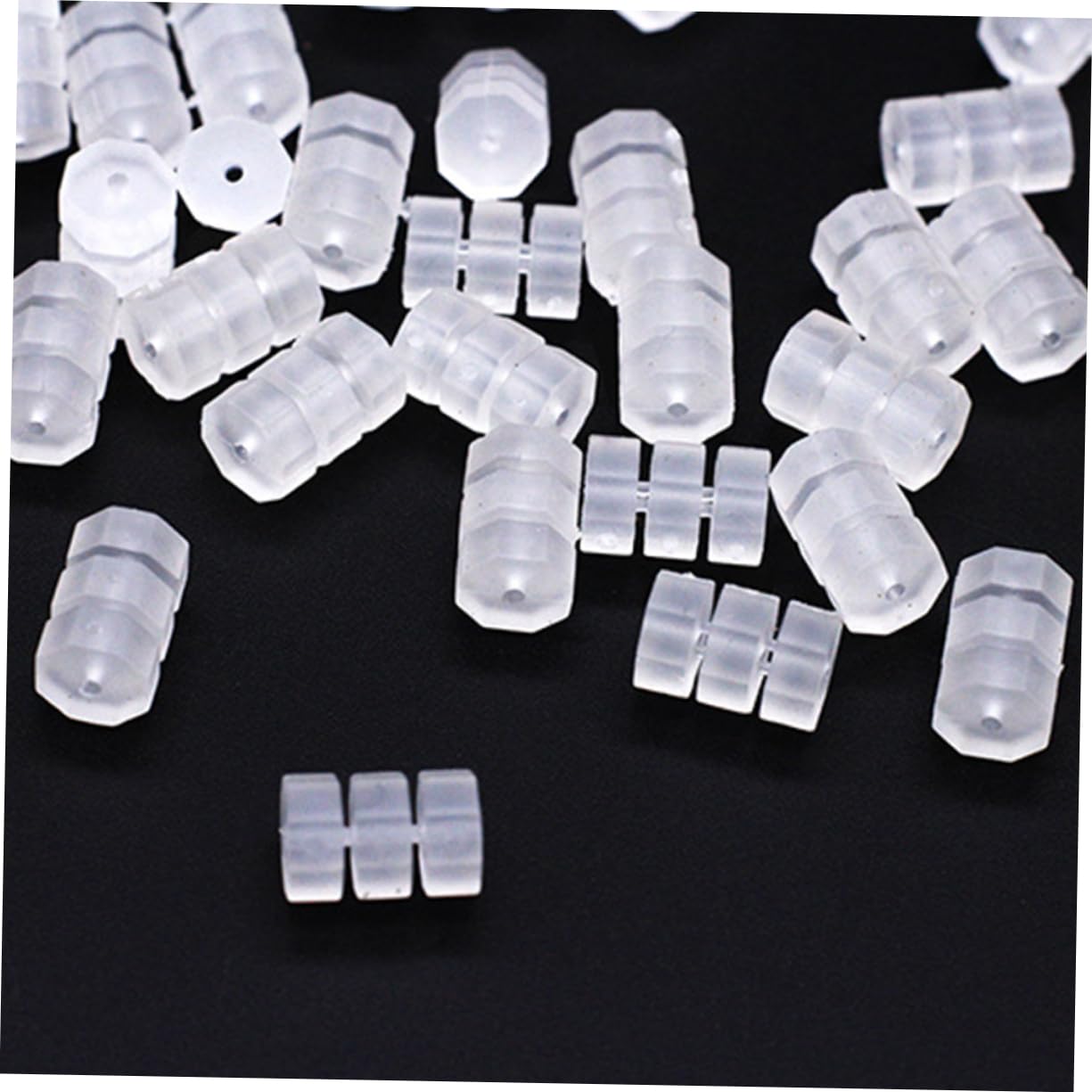 HEMOTON 60Pcs Bike Brake Cable Silicone Rings Octagonal Bike Line Protector Transparent Cycling Accessories for Frame Scratch Prevention and Easy Installation