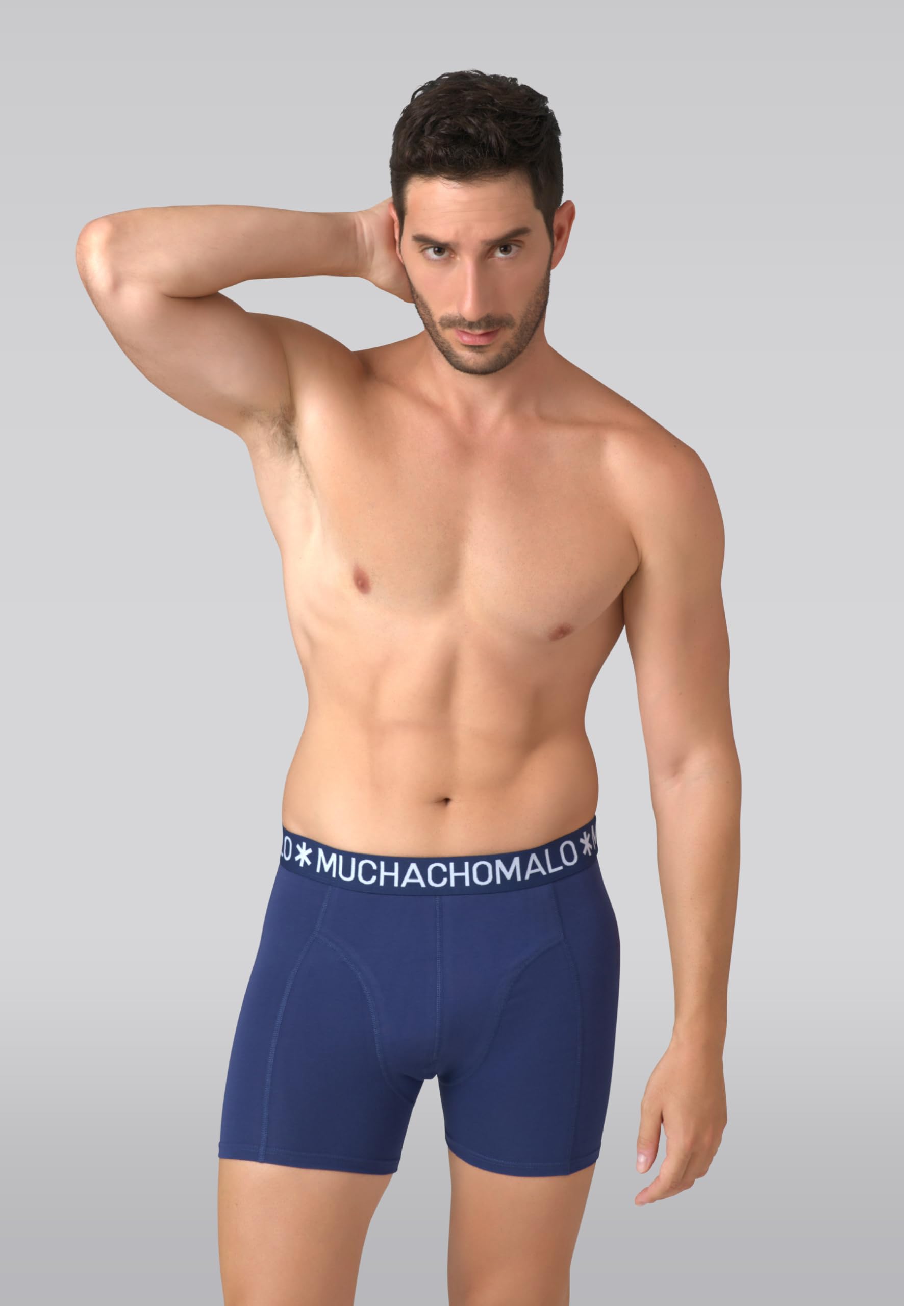 Muchachomalo Calzoncillos para Hombre, Ropa Interior Lisa de Algodón para Hombre, Pack de 10 Unidades, Bóxers Lisos de Corte Clásico con Cintura Elástica