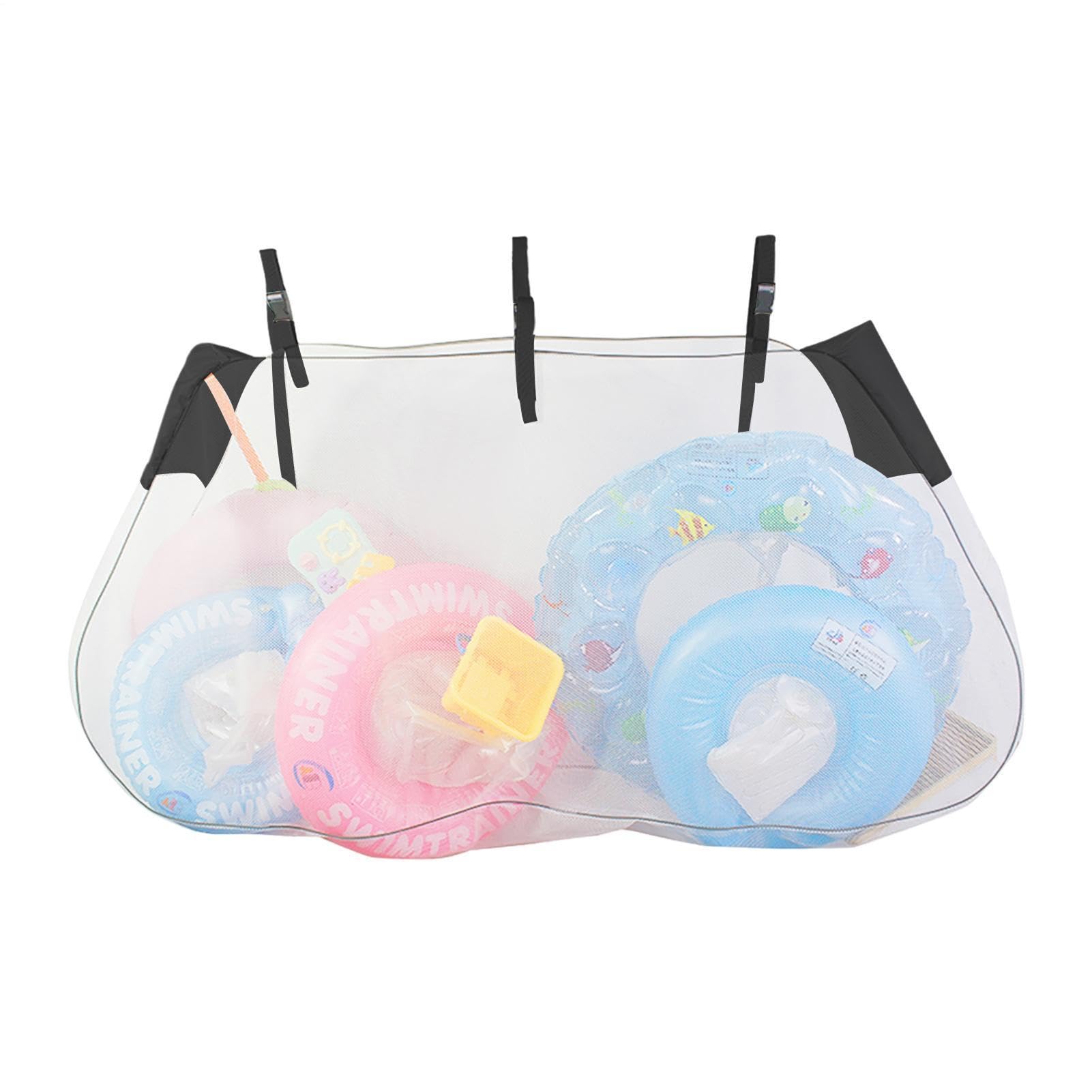 Almacenamiento de juguetes de gran capacidad para piscinas despejadas