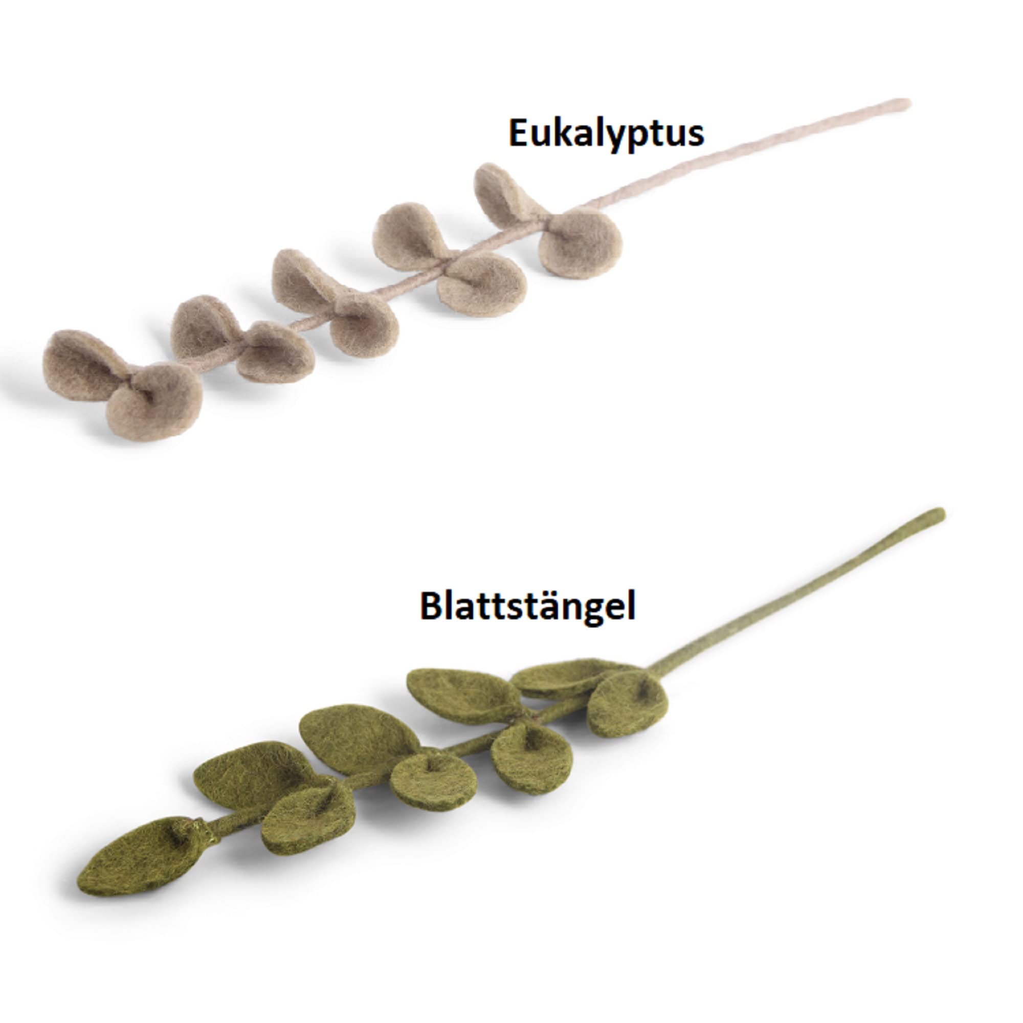 Én Gry & Sif - Filzblumen Strauß Blumen aus Filz - Blumenstrauß - Fair Trade - handgemacht (Rosenrot)