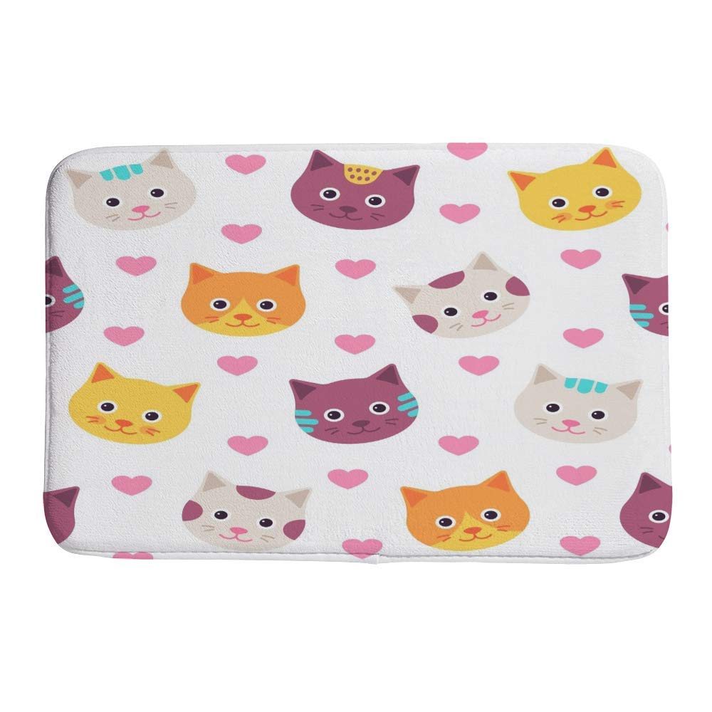 Tapis de bain tête de chat mignon pour une salle de bain enfant chaleureuse et ludique