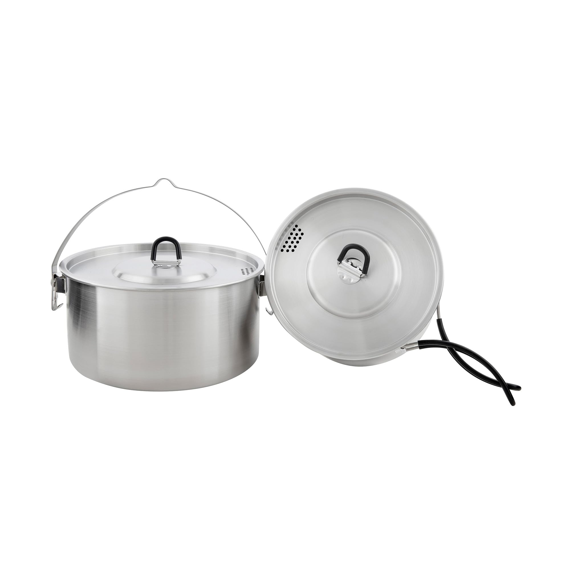 Tatonka Kettle Set II – garnek do gotowania na świeżym powietrzu ze stali nierdzewnej ze skalą objętości i pokrywką z funkcją sitka, 1,6 litra i 2,5 litra