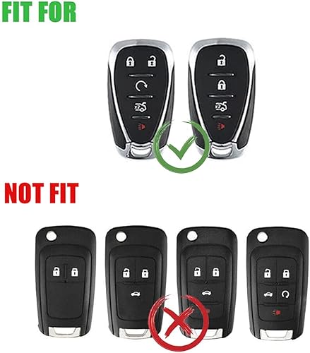 Miniatura 2 de Carcasa protectora inteligente de aleación de zinc para llave de automóvil, compatible con Chevrolet Chevy Malibu Camaro Cruze Traverse Spark