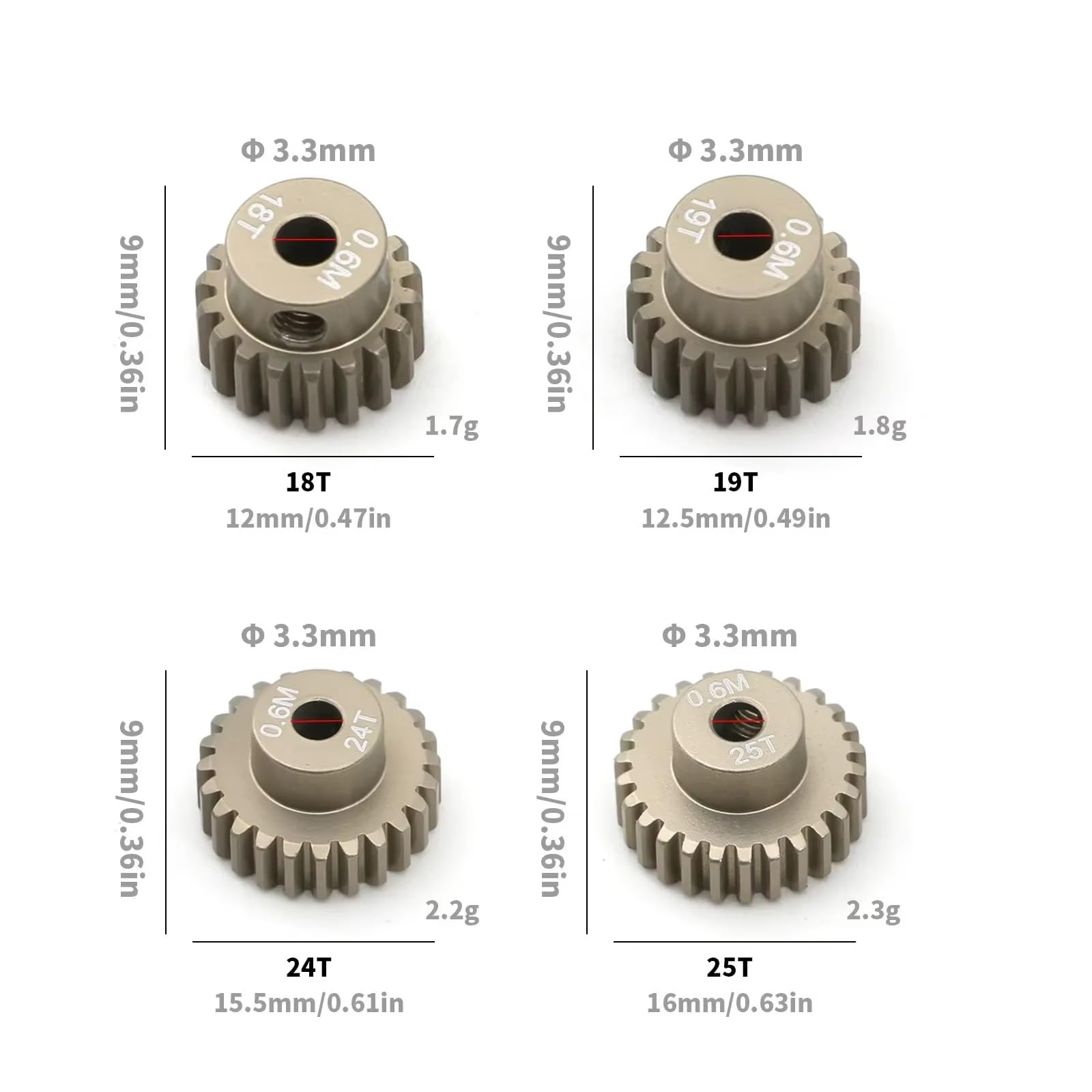 Amazon.co.jp: For Tamiya For TT01 For TT02 TB02 TA05 メタル 18T