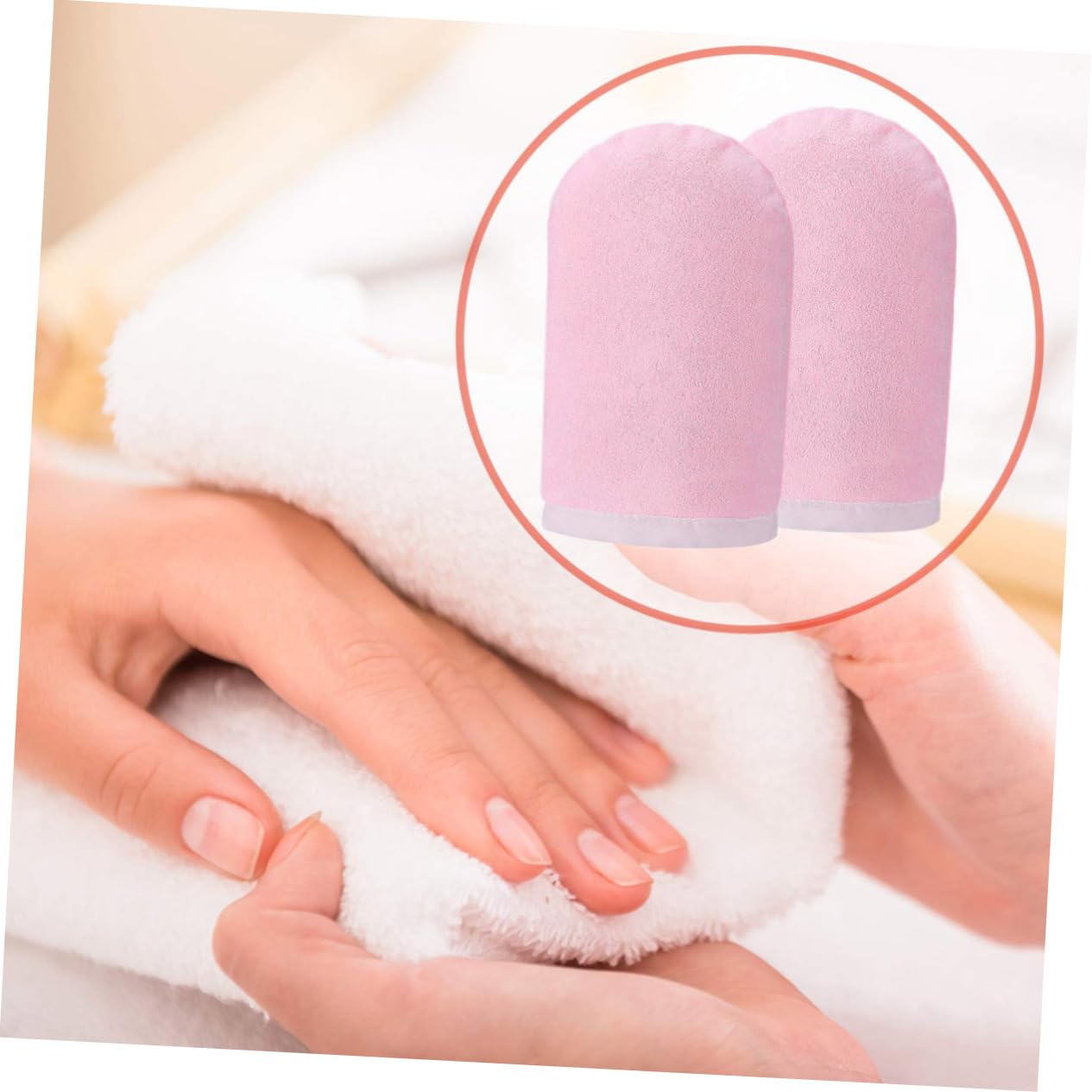 Healeved 4 Pares accesorios de belleza guantes Calentador de cera de parafina para manos y pies. guantes y patucos de parafina light skincare cubierta de pie de belleza simple