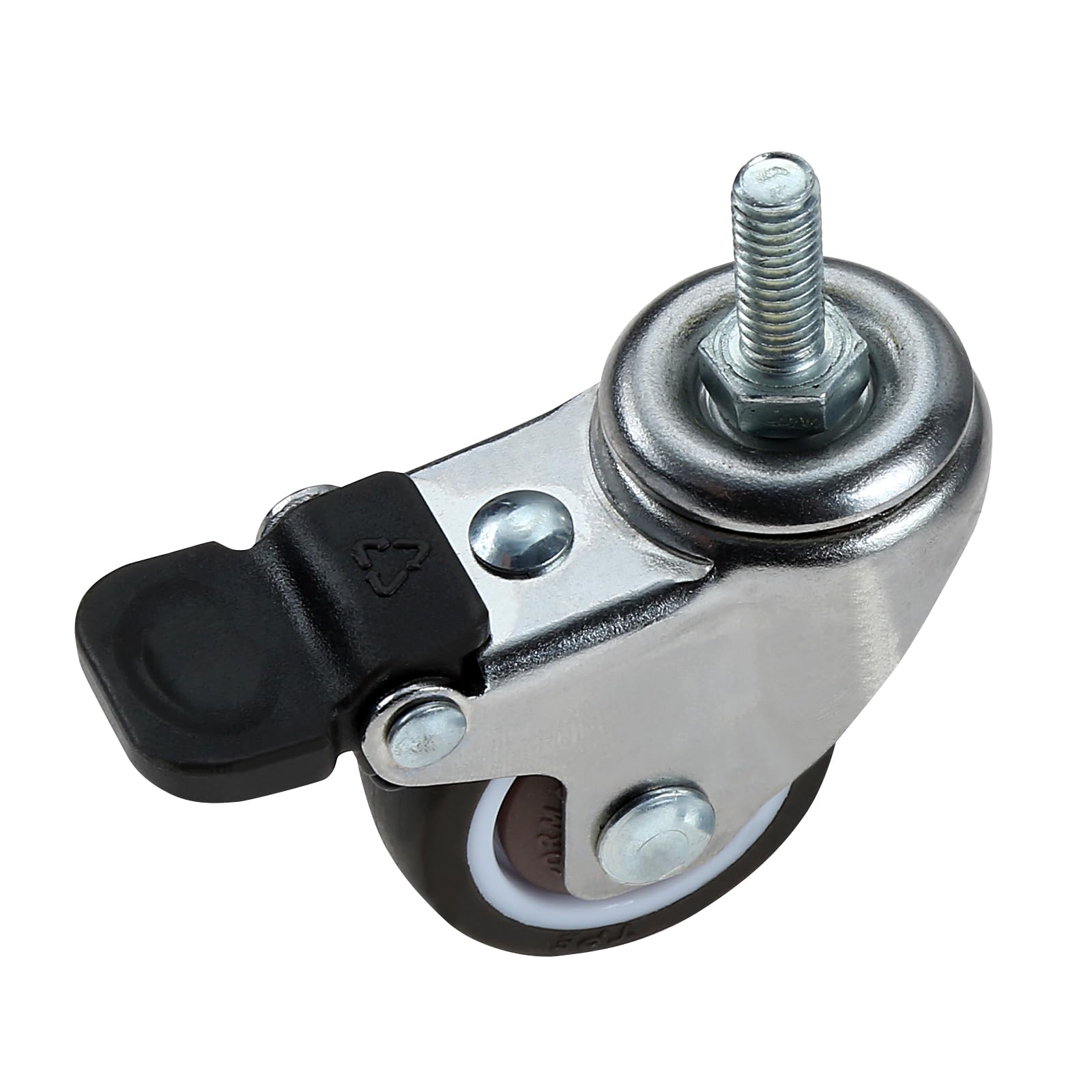 Skelang 4 Stk Lenkrollen 25mm, Möbelrollen mit Stange M6 × 15mm