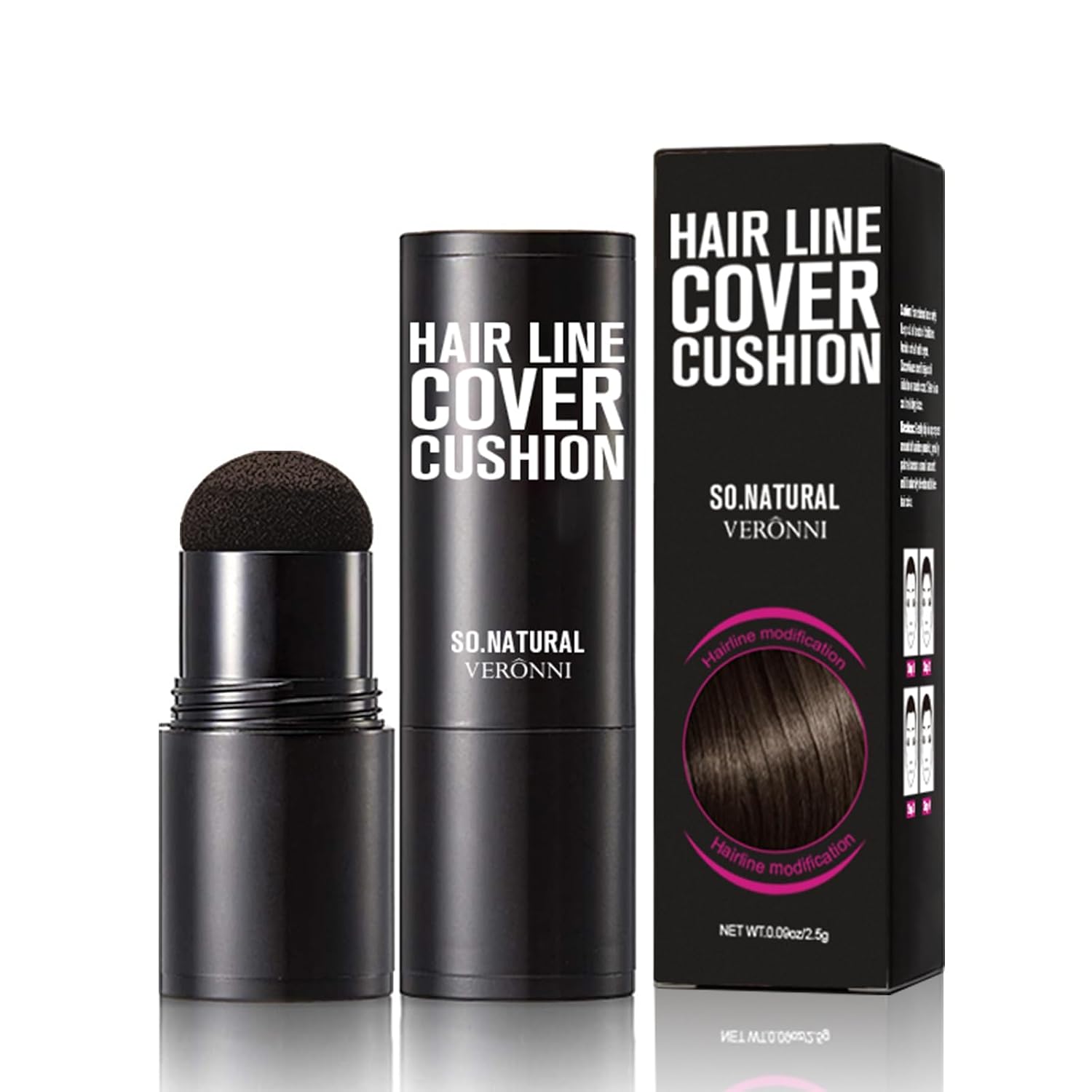 3Pcs Hairline Powder Stick, Hair Root Touch Up Powder Stick for Women, Waterproof & Sweatproof, Instant Gray Hair Root Cover Up, Hairline Shadow Contouring Thinning Hair Conceal(#06)