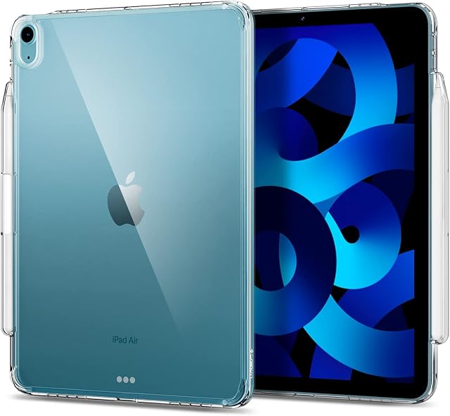 Spigen Air Skin Hybrid Case Compatible with iPad Air 5th Generation 10.9 inch (2022) and iPad Air 4th Generation (2020) 10.9 inch - Crystal Clear
