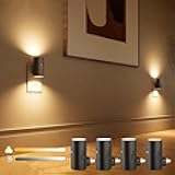 Night Lights Plug into Wall, Dimmable LED Nightlight with Dusk to Dawn Light Sensor, 0-100LM Adjustable Brightness, 3 Color Temperatures, Compact Size Black 4 Pack for Hallway,Bedroom,Bathroom
