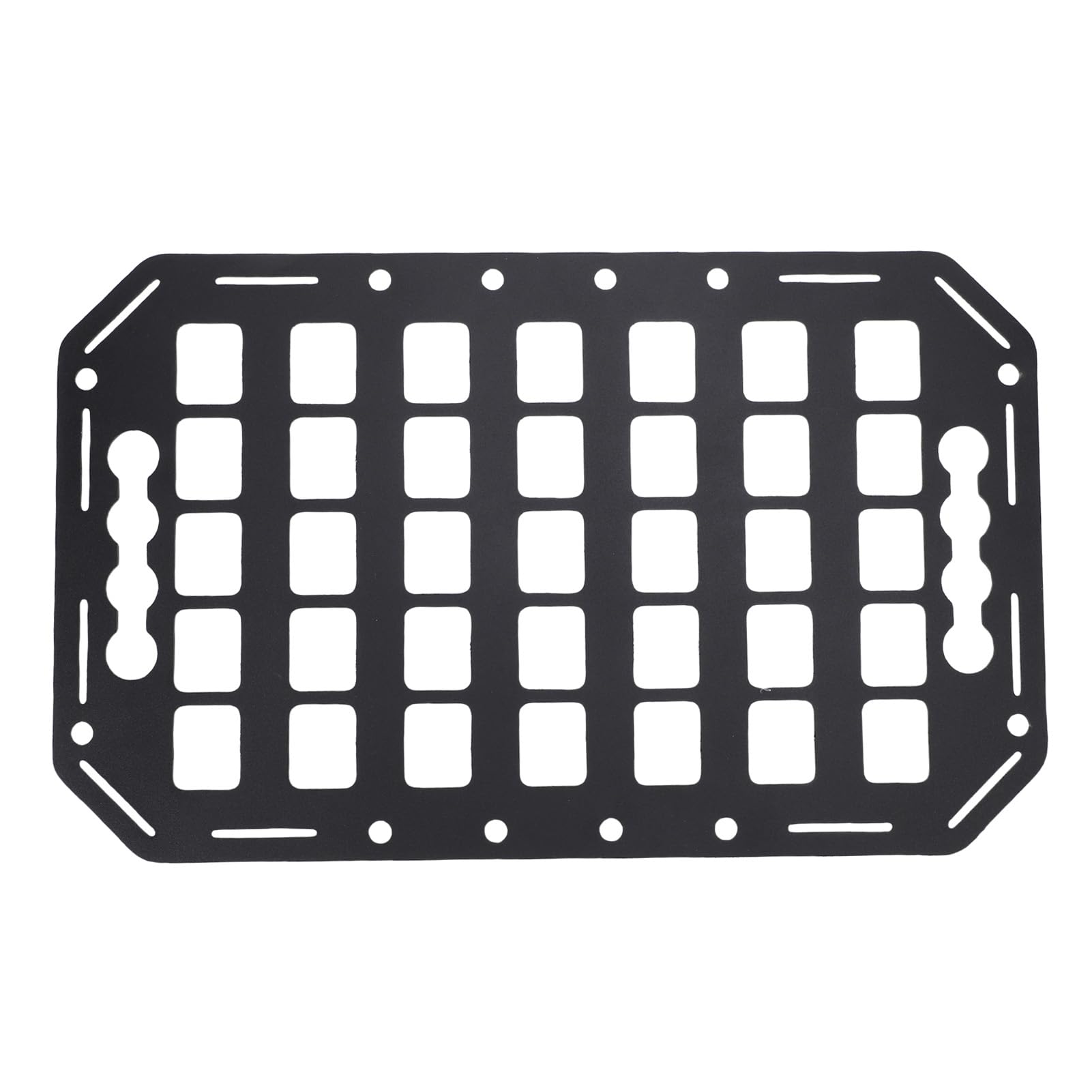 Haofy L Pista Molle Panel Camion Letto Molle Rack Alluminio 15x9.25x 0.08in con Fori Multipi per L Rail Tool Storage Cars SUV Pickups Camion