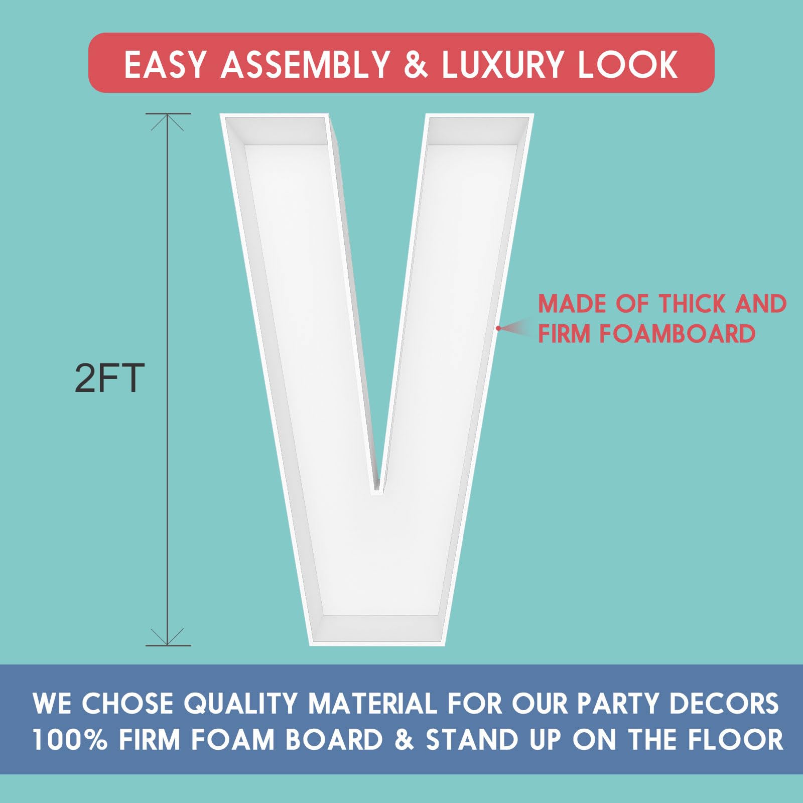 Snapklik.com : 2FT Letter V Mosaic Balloon Frame Letter DIY Fillable ...