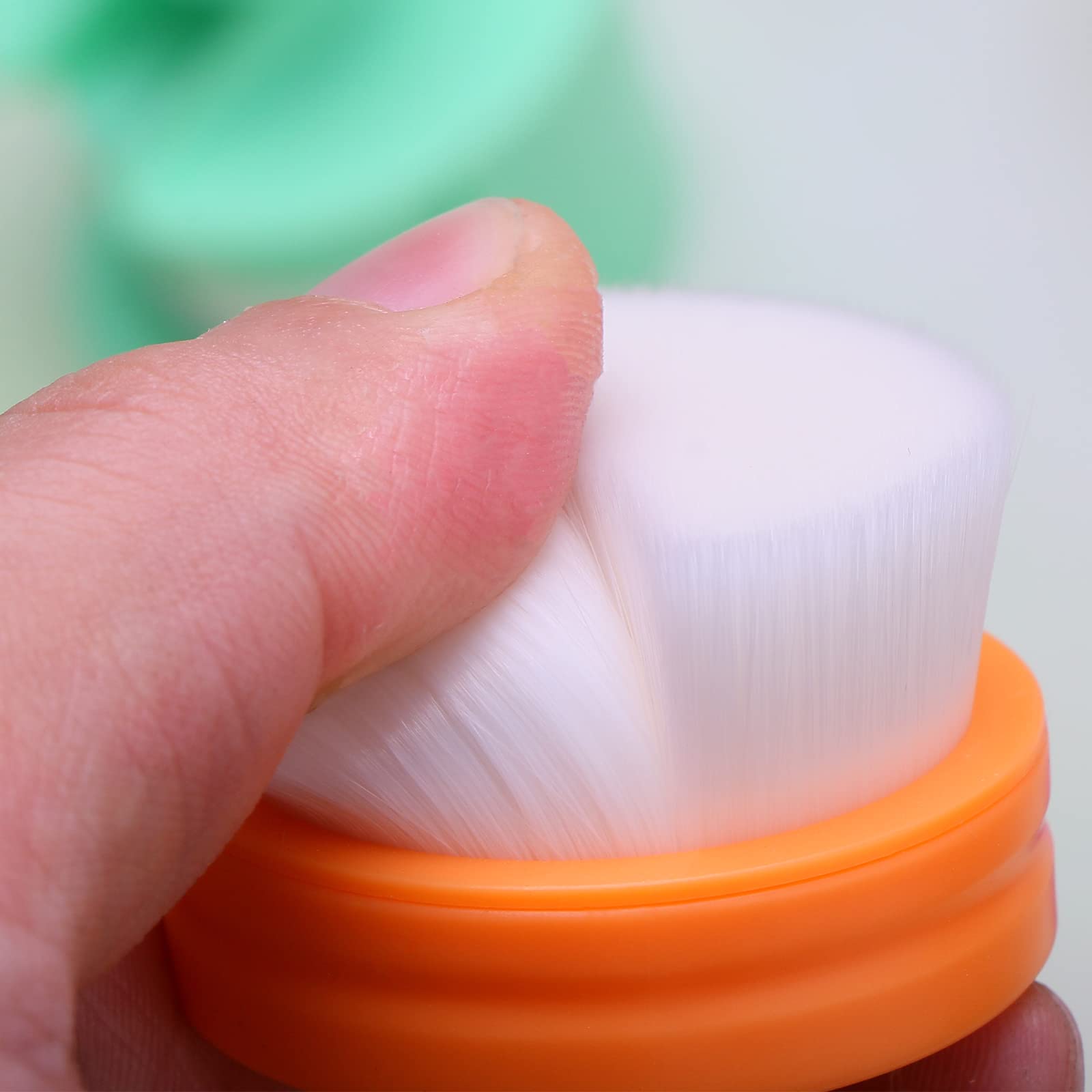Yoseng 6-pak płaskie pędzle do mieszania atramentu, narzędzie do mieszania atramentu, pędzel do blendowania papieru, ze stojakiem (mały model, 6 kolorów, średnica głowicy szczotki 3,8 cm)