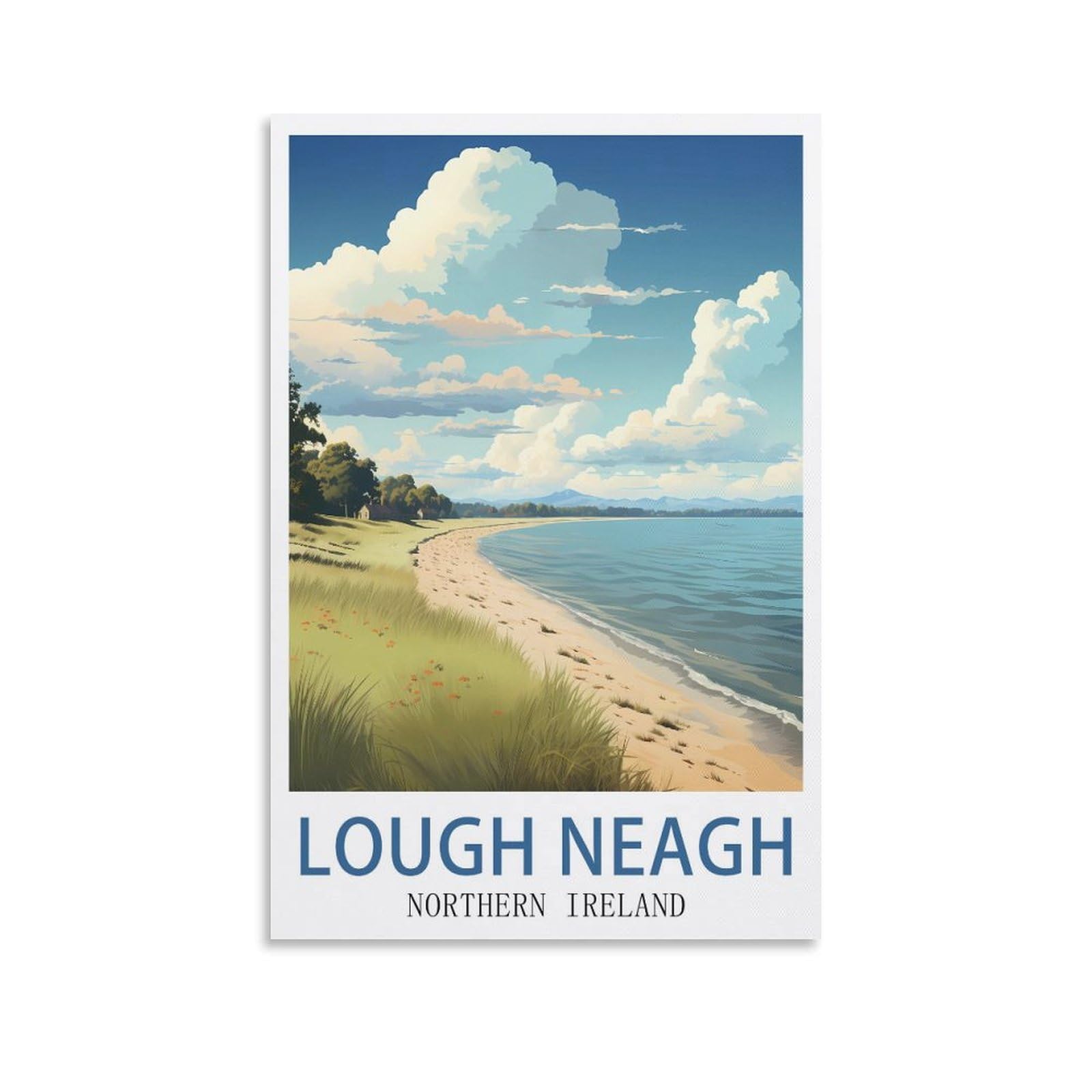 Casse-têtes pour Adultes 2000 Lough Neagh Irlande du Nord Casse-tête pour Jeux d’activités familiales Difficiles Casse-tête DIY pour la décoration intérieure 70x100cm