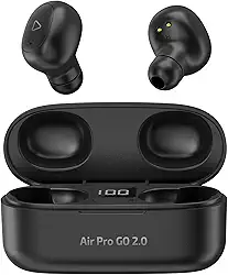 I2GO, Fone de Ouvido Sem Fio, Bluetooth 5.2, TWS, Air Pro GO 2.0, Controle Touch, Estojo de Carregamento, 20 Horas totais de Bateria, Preto, i2GO PRO