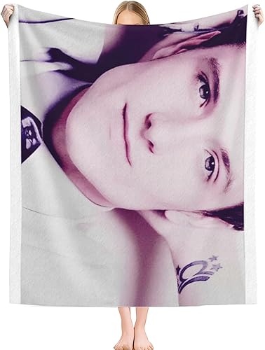 Miniatura 1 de Josh Hutcherson - Manta cómoda de lana de franela súper suave, manta de felpa antibolitas, manta de felpa ligera y lavable, adecuada para el hogar,