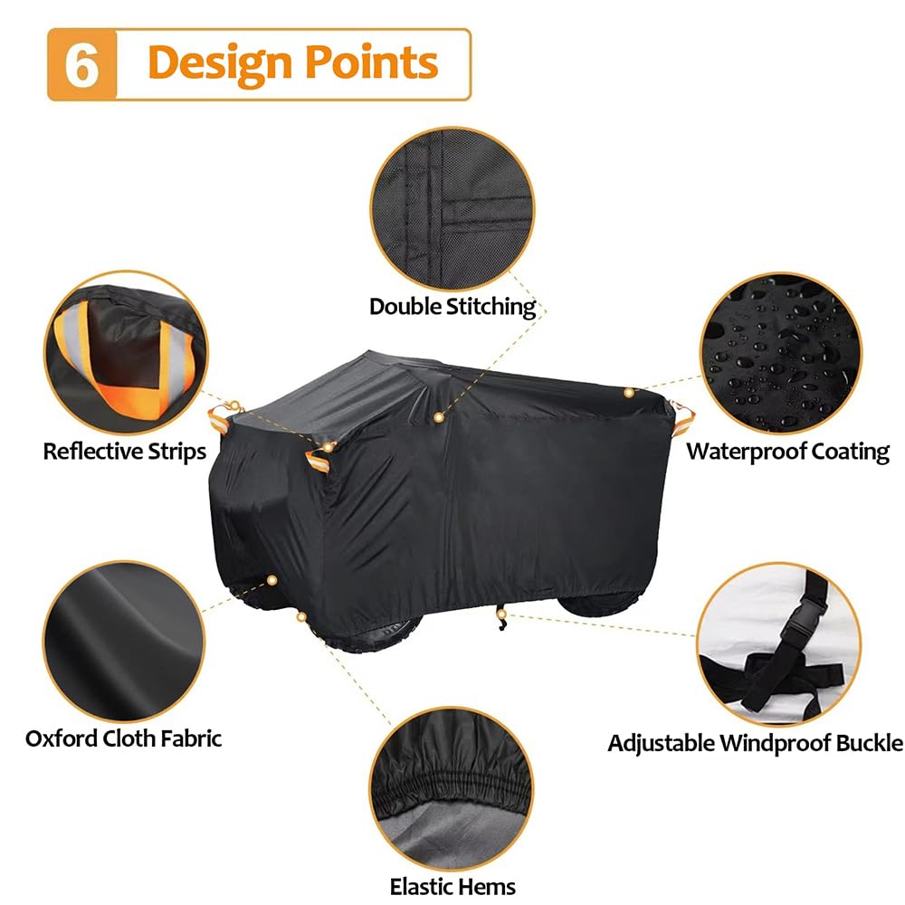 Housse pour Quad pour CF Moto CForce 625 Touring 2022, Couverture Quad ATV Protection Contre la Pluie Neige UV Poussière Exterieur Bache