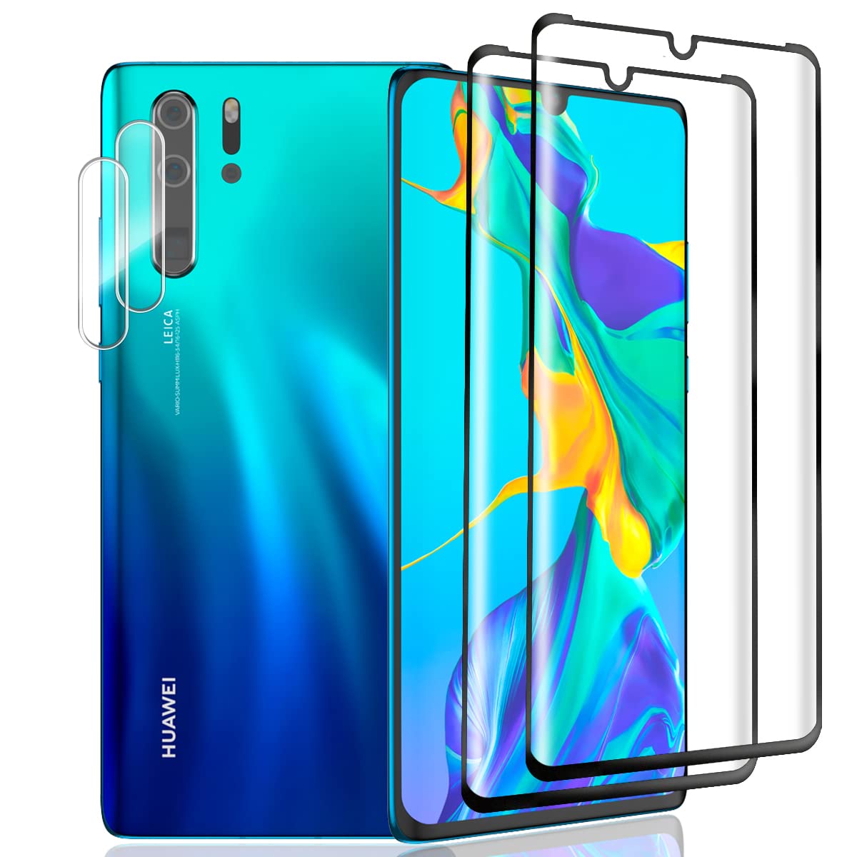 AYWLPP [2 Pièces] Verre Trempé Pour Huawei P30 Pro Pouces, Film En Protection Écran, Dureté 9H Film Protecteur Vitre, Anti-rayures, Sans Bulles