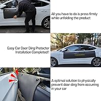 Vista 3 de BestDoorGuard Tesla Solamente Protector de Abolladuras de Puerta de Coche de Aluminio Prevención de Abolladuras de Coche Removible No Magnético