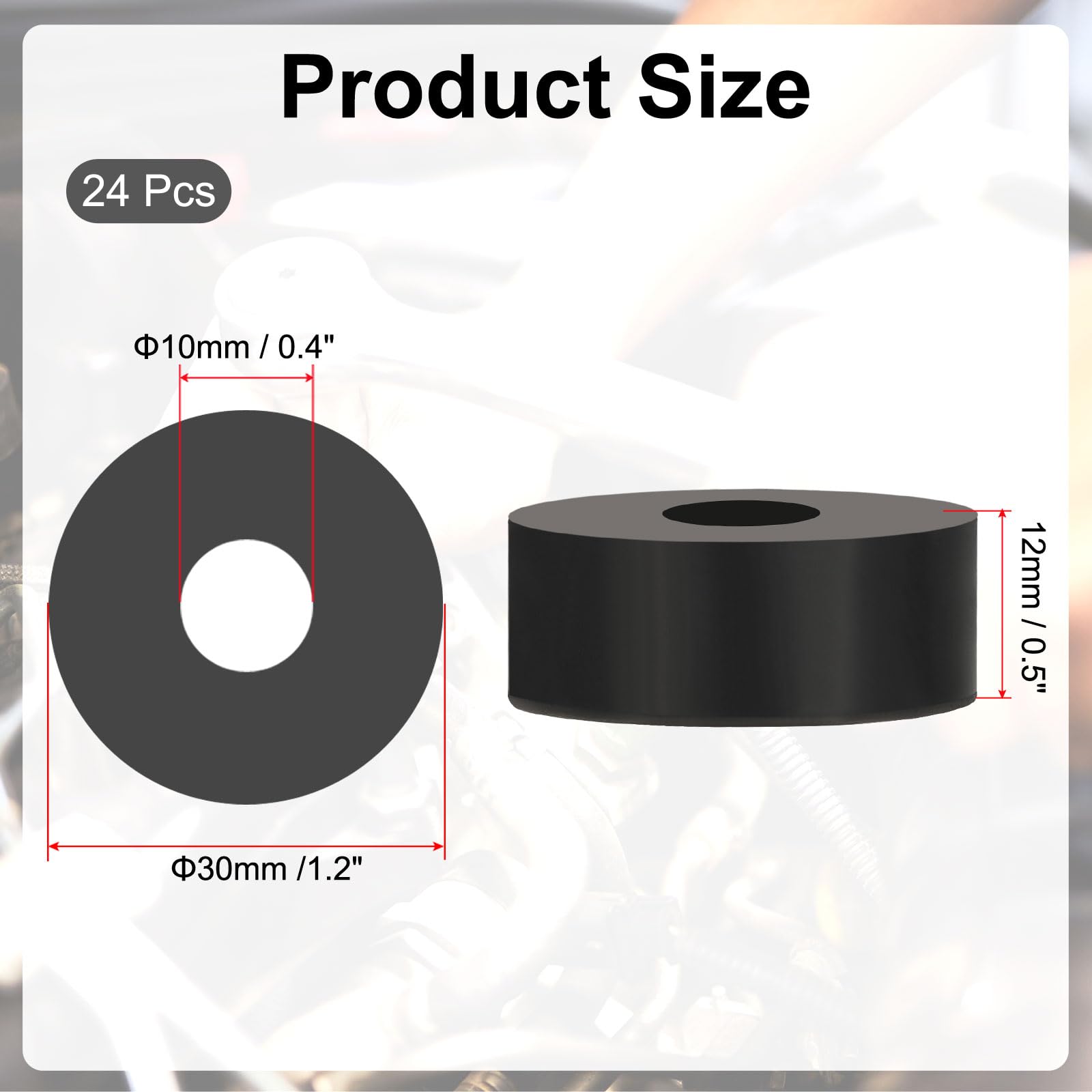 PATIKIL Multi Purpose Rubber Spacer - Image 2
