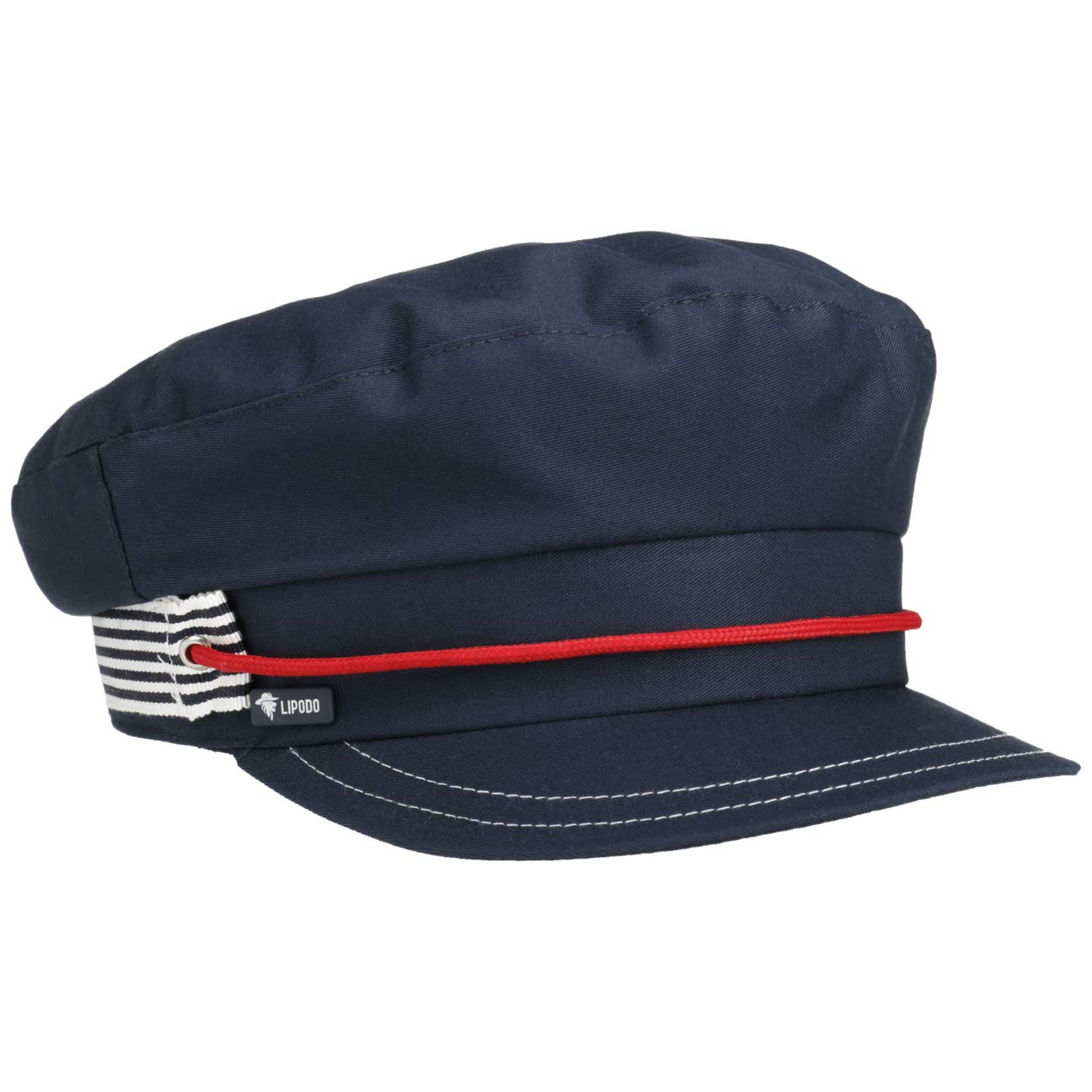 Lipodo Yachting Elbsegler Schirmmütze Kapitänsmütze Uni einfarbig Made in Italy Damen Frühling Sommer