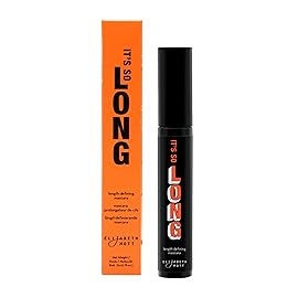 Elizabeth Mott Black Lengthening Mascara - Smudge-Proof, Water-Resistant, No Clump or Flake, Volumizing, Curling & Lash-Extending Fiber Formula with C-Curve Silicone Brush for Full, Long Lashes - 8ml
