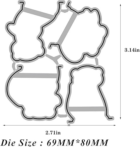 Miniatura 3 de Squirrels and Martens - Juego de sellos y troqueles transparentes para hacer tarjetas, plantillas cortadas para álbumes de recortes, álbum de fotos,