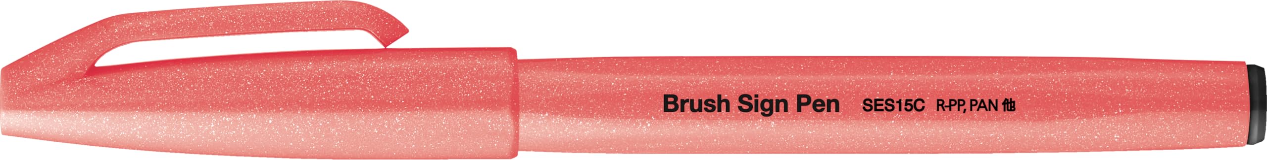 Pentel SES15C-FBX Brush Sign Pen Neon Red Fibre Tip Brush Like Tip (Pack of 10), 1 count (Pack of 10)