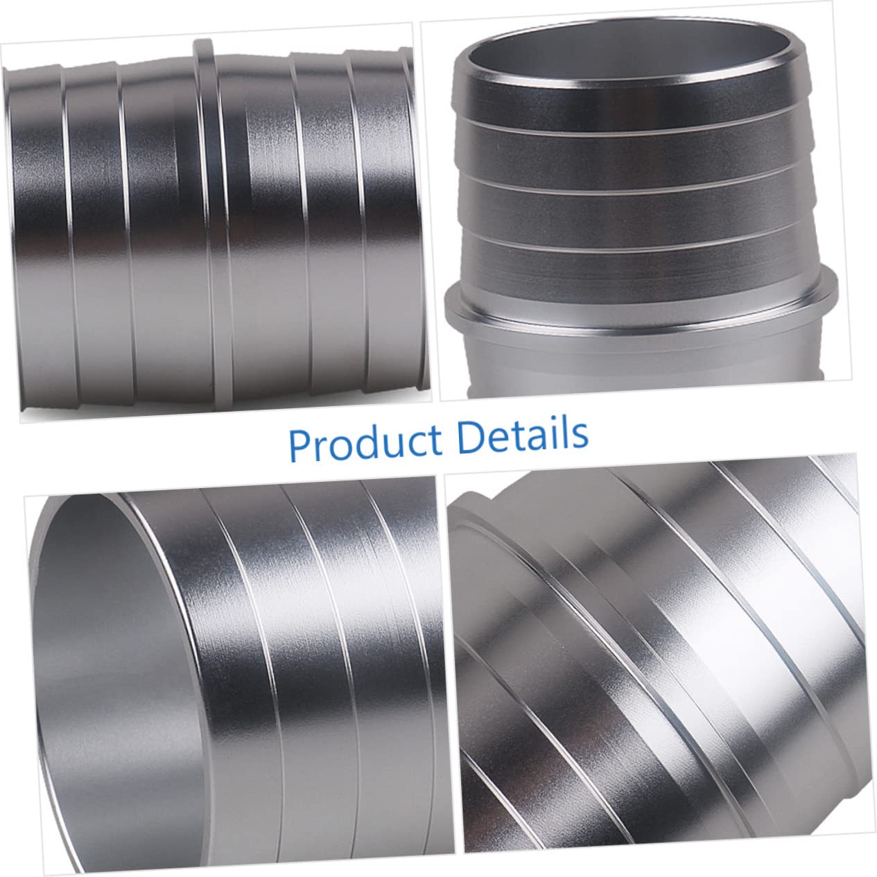 ABOOFAN 2 Pièces Adaptateur De Durite De Radiateur Universel Connecteur De Tuyau De Liquide De Refroidissement Coupleur De Tuyau D'arrosage Doiteur De Tuyau Seul Alliage D'aluminium Silver