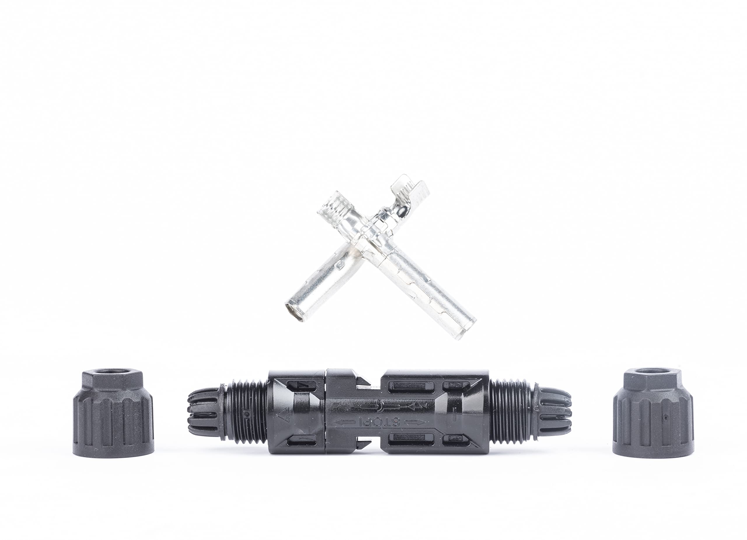 60 conectores solares para panel de alambre PV (14-10 AWG) Cable con llaves IP67 impermeable macho/hembra (30 pares)
