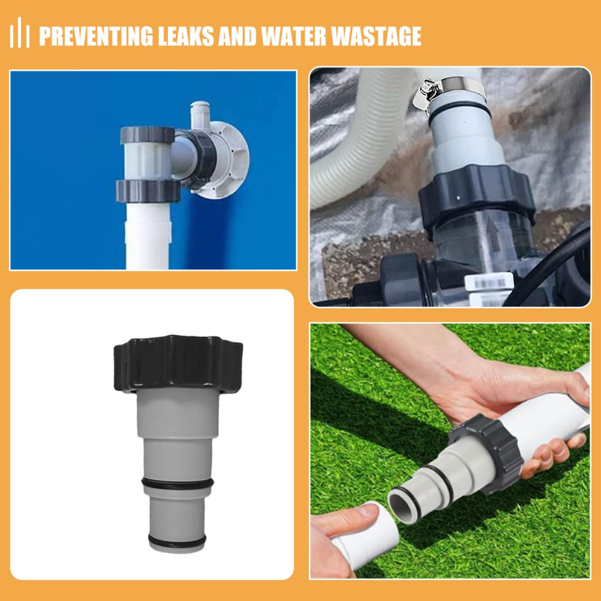 Toddmomy Adaptador De Bomba De Filtro De Piscina Conector para Mangueras Compatible con Accesorios De Depuradora Y Instalación 2 Piezas X 5