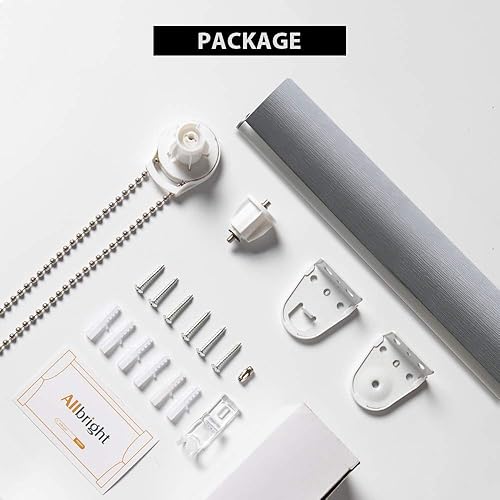 Miniatura 5 de Persianas enrollables 100 % opacas, persianas jacquard a rayas con aislamiento térmico, persianas enrollables y abatibles, fácil instalación para el