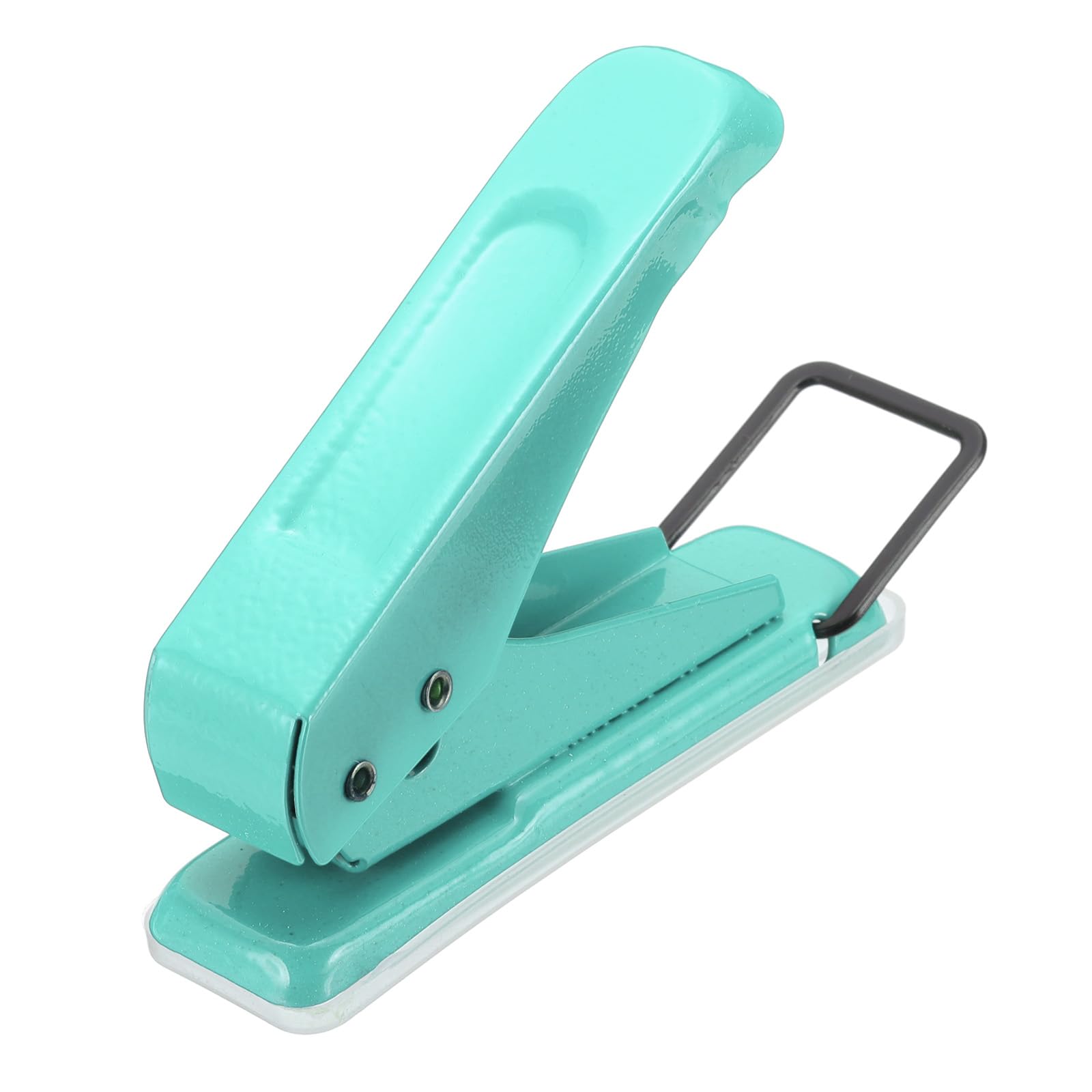 PATIKIL 1/4" Single Hole Punch, Handheld Heavy Duty Hole Puncher Press Metal Paper Puncher for Tag DIY Craft Scrapbook Ticket, Green