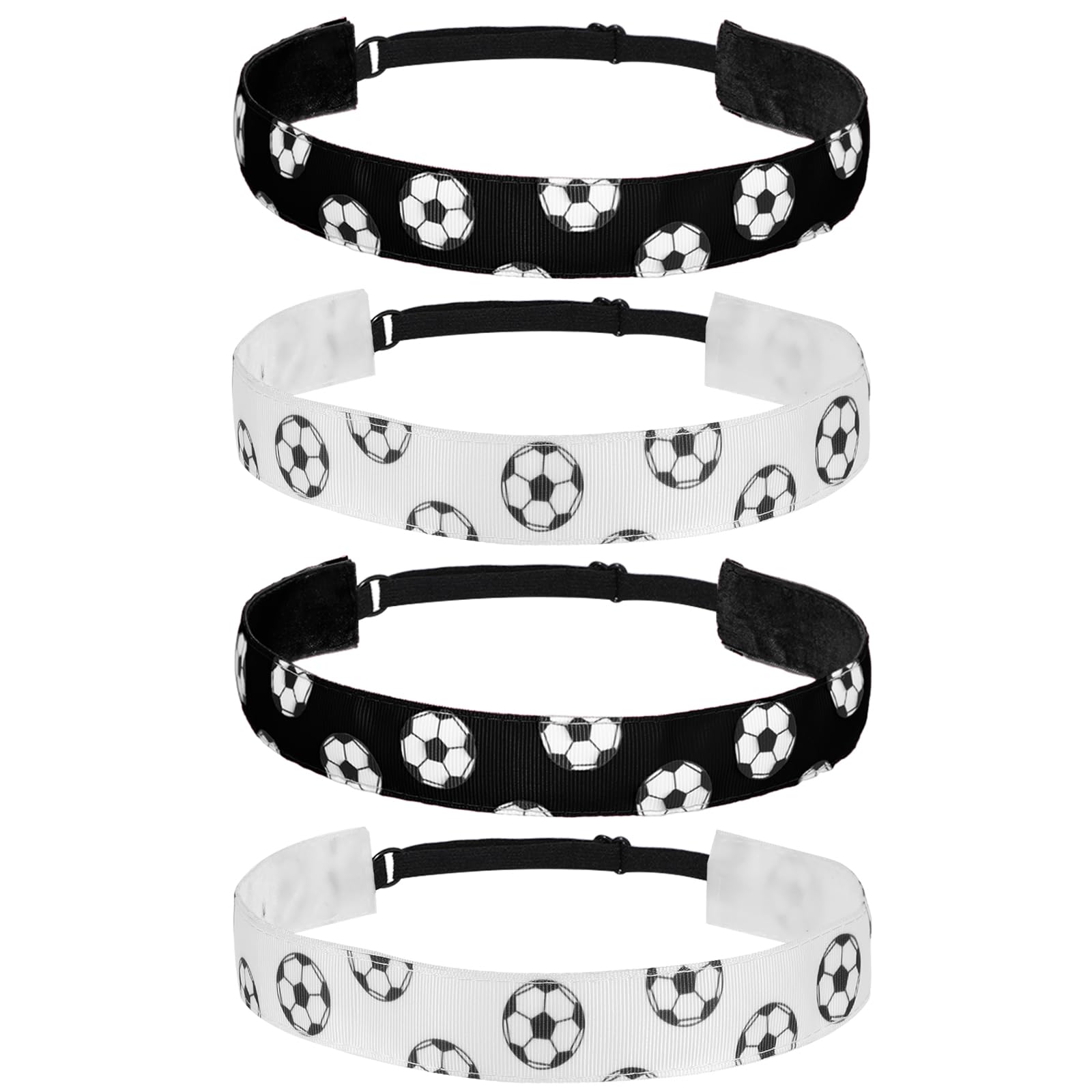 Sporthaarbänder 6er Set – Rutschfeste Silikon-Innenseite, Elastisch, Für Sport & Alltag (bunt Bedruckt)