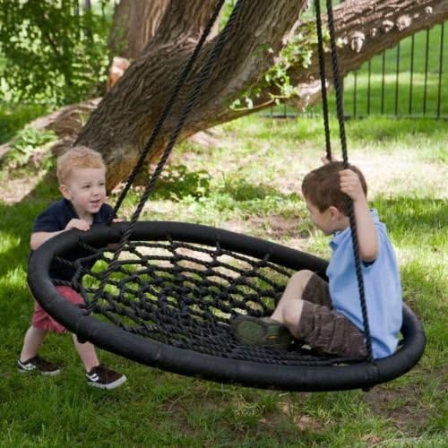 100 cm Diameter, 2 Person Giant Kids Outdoor Nest Disc Swing Tree Spider Net Mesh Play Fun Toy