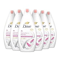 Dove Bagnodoccia Floreale, Idratante Dermo-Naturale, Fiori di Loto e Frutti Rossi, 1, 4 Crema Idratante, Dermatologicamente Testato, Bagnoschiuma Uomo e Donna, 100% Bottiglia Riciclata*6 Pezzi x 450ml