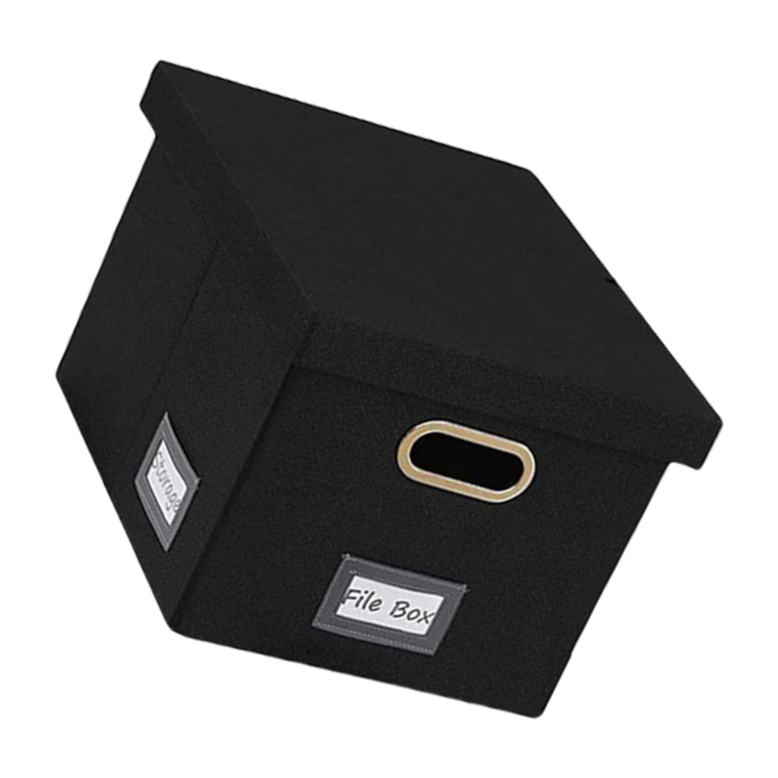Hsioluted File Organizers Box Foldable Storage Filling Box With Lid Portable File Document Storage For Documents Clothes Dustproof Filing
