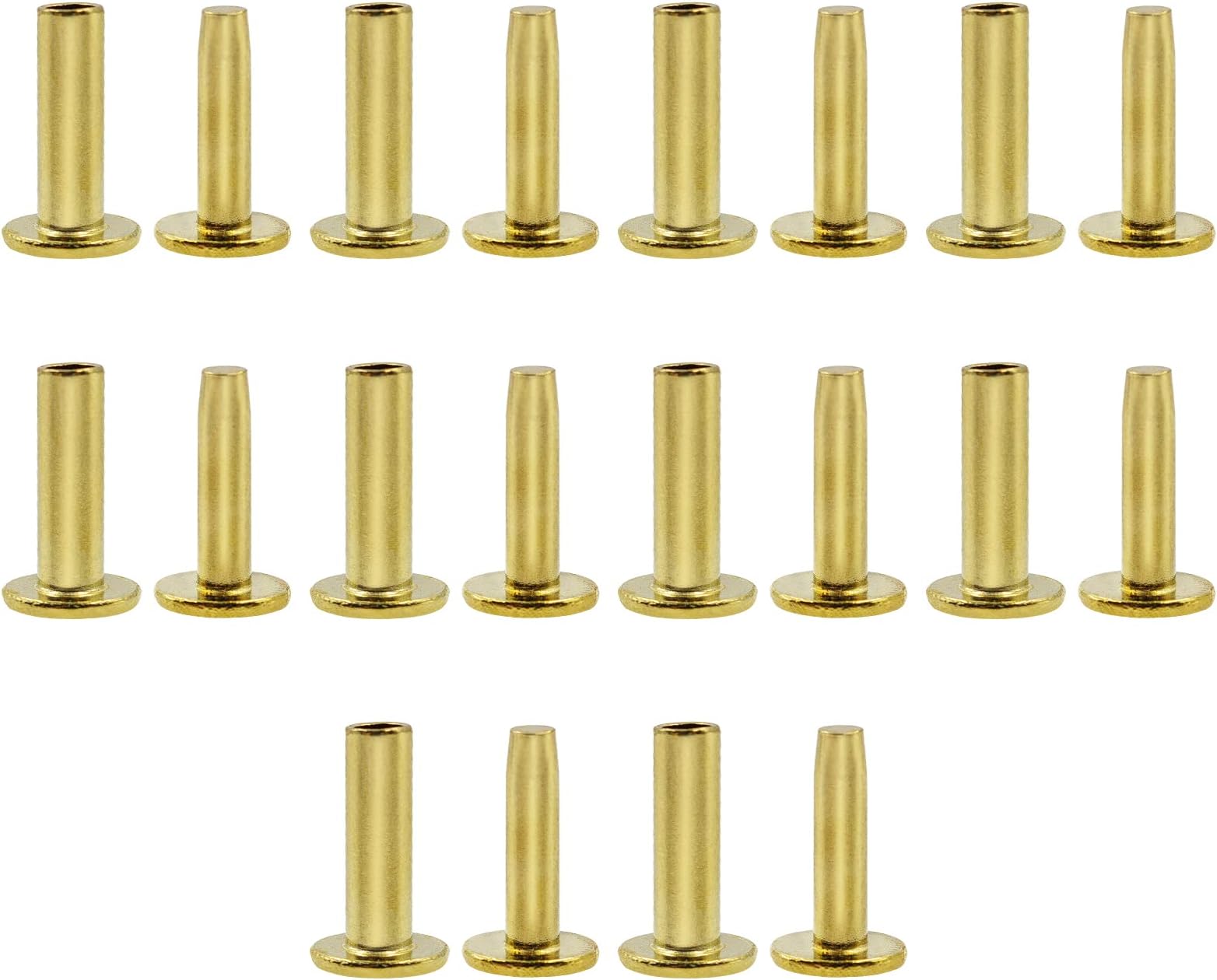Cutlers Cutlery Rivets 5/16" x 1/2" Knife Making Handle Pins Brass - 10 sets