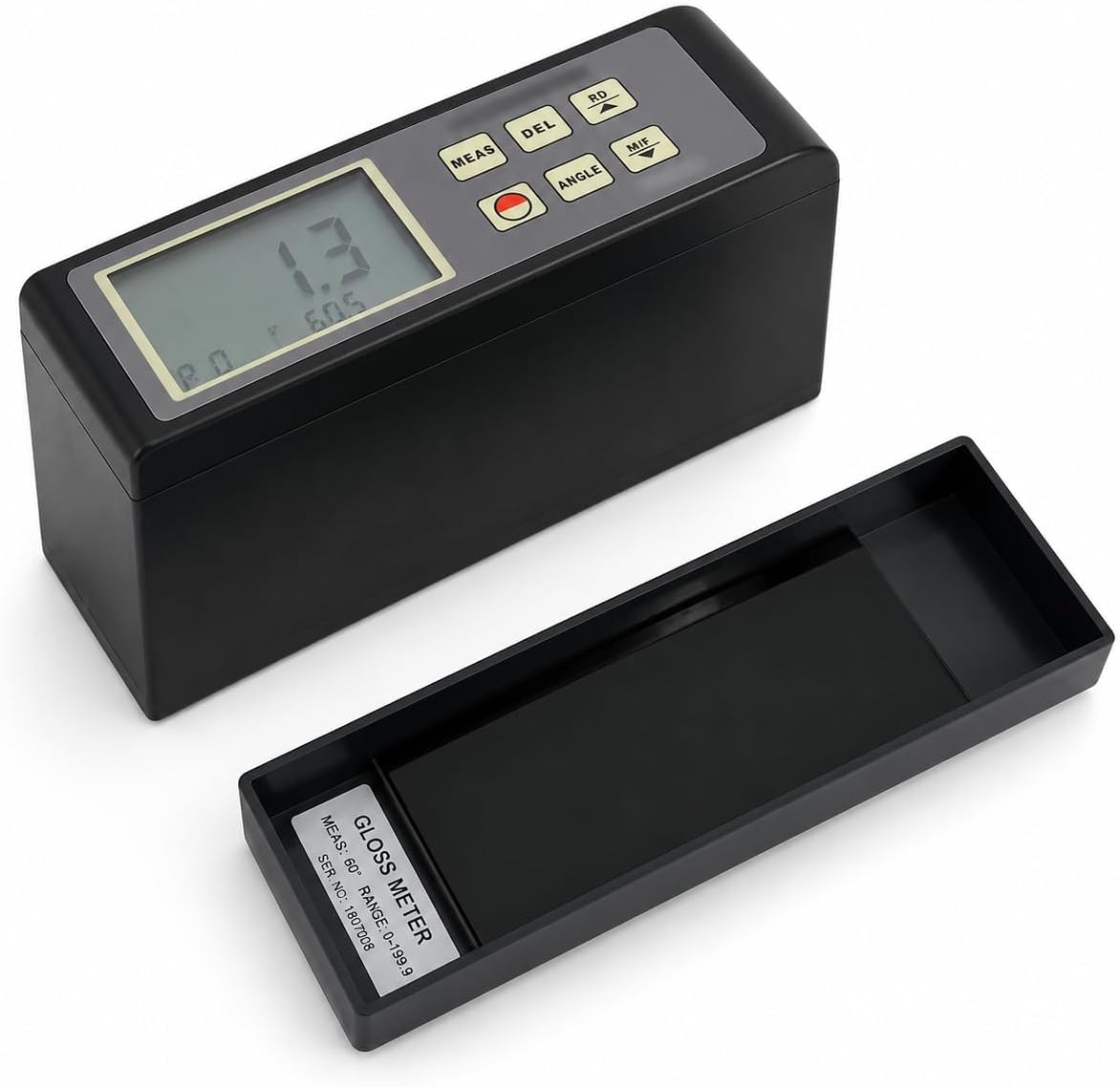 Medidor digital de brillo de 20° y 60°, medidor de brillo de superficie de 0,1 a 200 GU para inspección de pintura, pisos, papel, metal y carrocería de vehículos