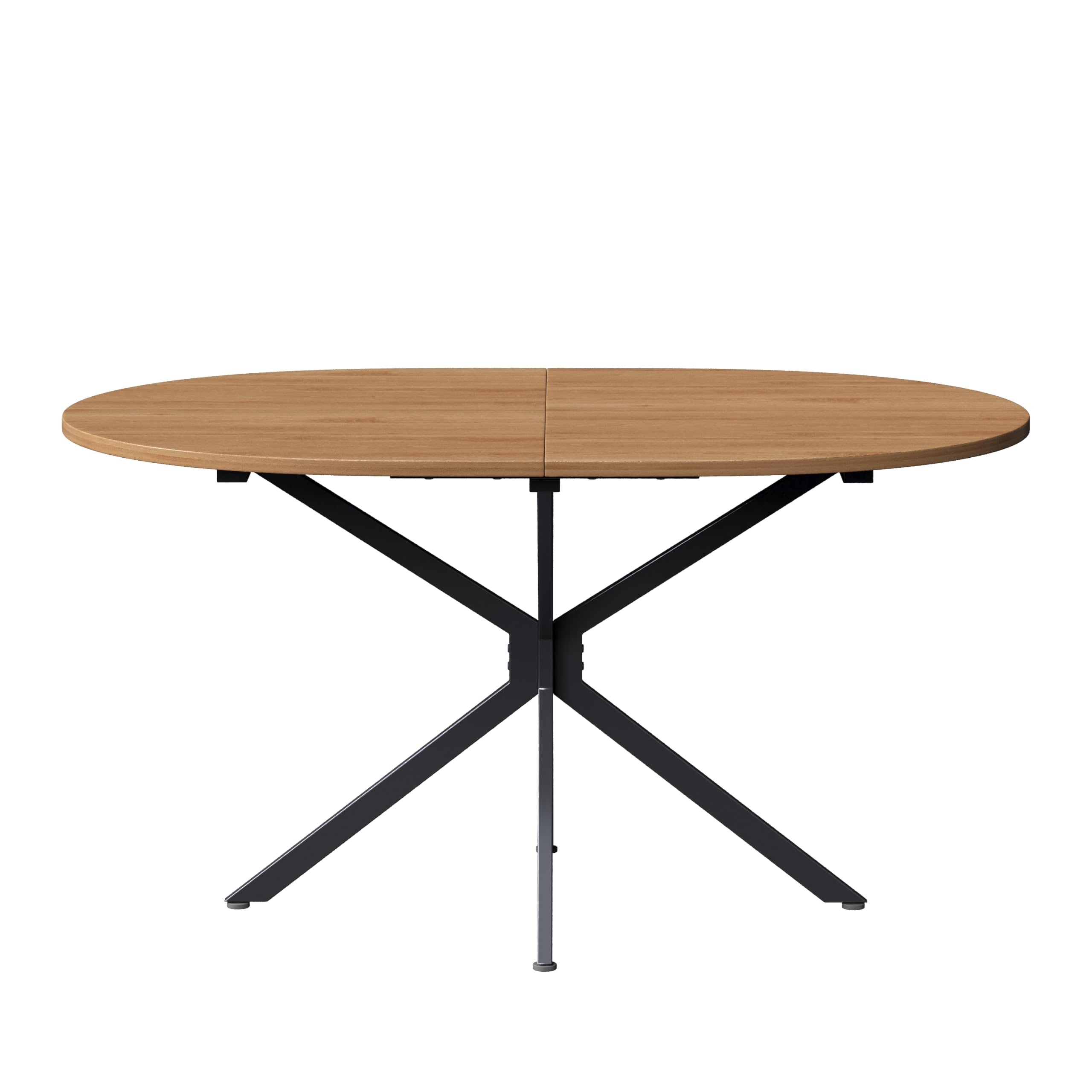 Tavolo da pranzo ovale 120 x 80 x 75,5 cm, tavolo da cucina – tavolo in legno e gambe in metallo, tavolo da pranzo/tavolo in legno per 4-6 persone, tavolo per la cucina o il soggiorno (2)