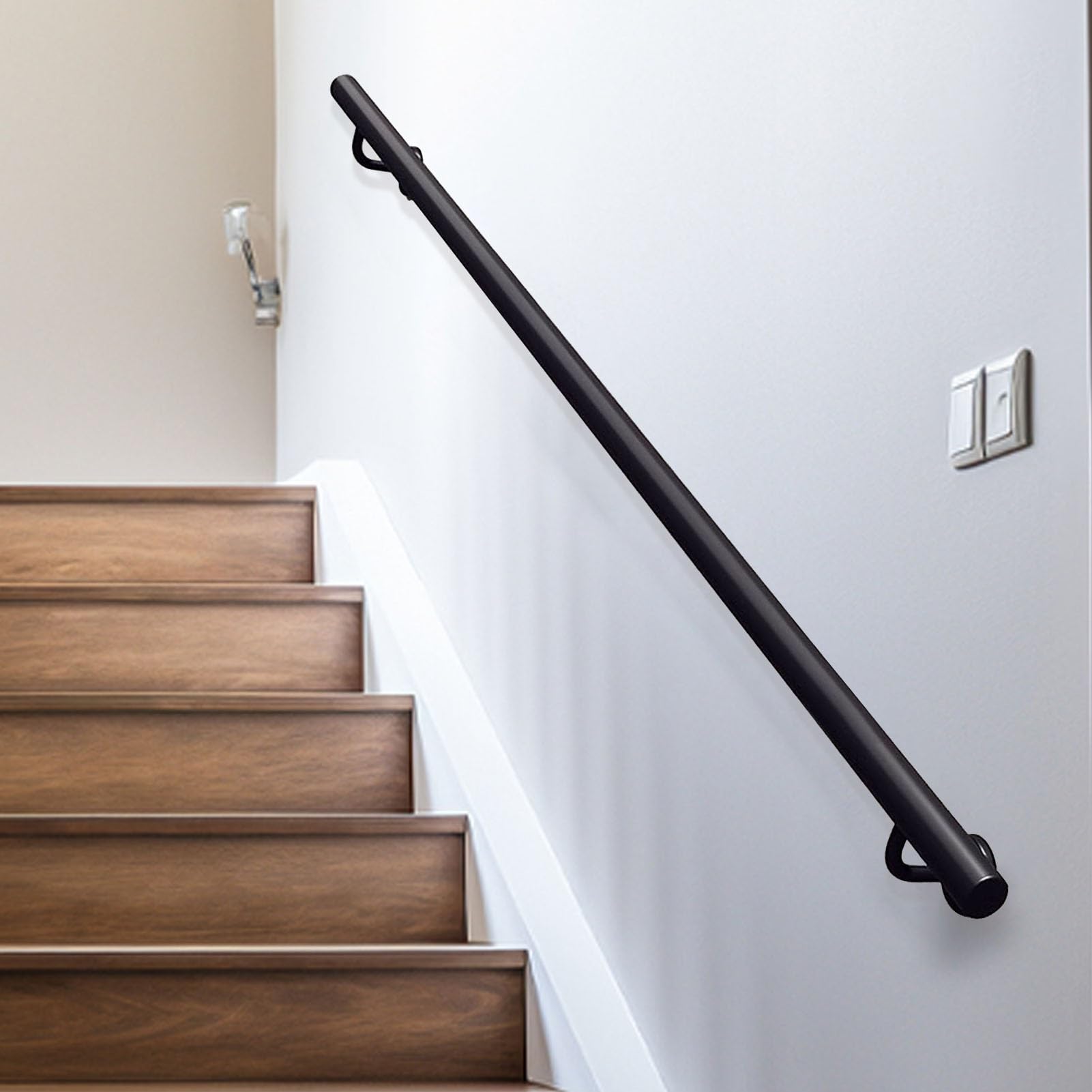 Wandgemonteerde leuningen Balustrades Messing Binnen Buiten Handgreep Trap Leuning Leuning Badkamer Gang Antislip steunstang 1m 2m 3m 4m 5m 6m (Size : 570cm