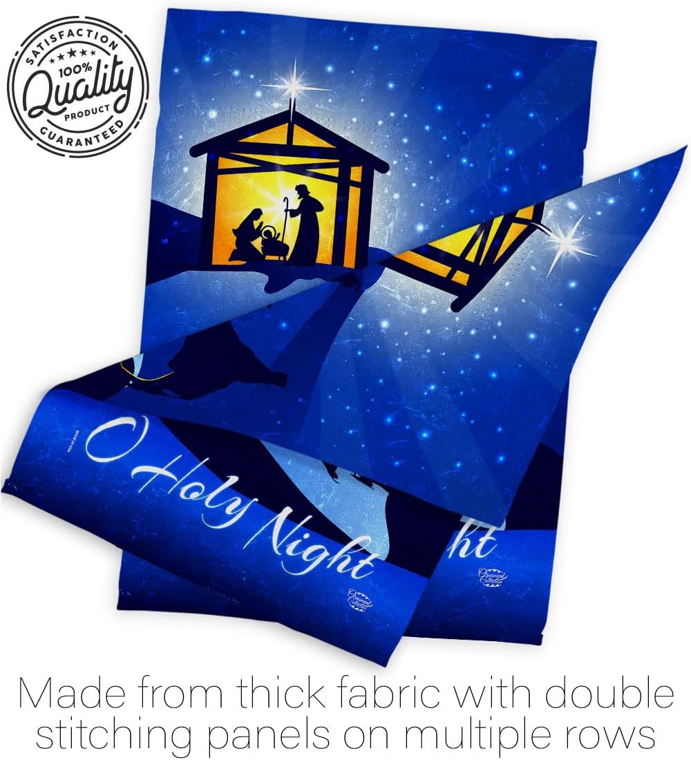 Star of Bethlehem Garden Flag Set Wall Hanger Winter Nativity Three King Religious Holy Family Season Wintertime Christian House Banner Small Yard Gift Double-Sided, Made in USA