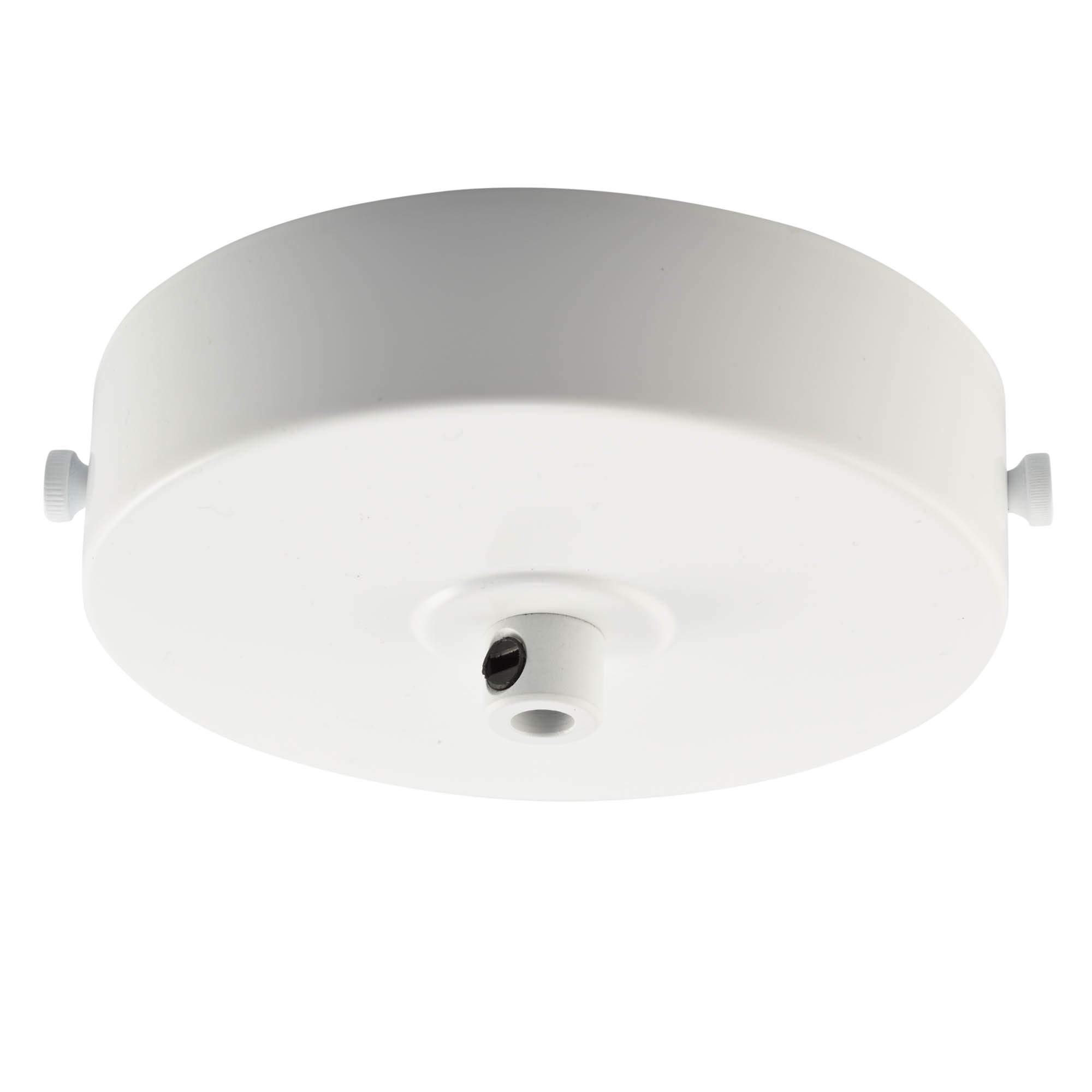 ElekTek 100mm Flat Top Ceiling Rose with Cord Grip Brilliant White