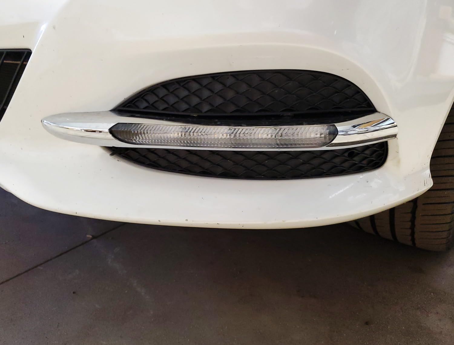 iJDMTOY Xenon White LED DRL Fog Lamps Kit Compatible With 13-15 Mercedes W212 E-Class Sedan Facelift, OEM Exact Fit Daytime Running Lights assembly Powered by (8) High Power LED Lights