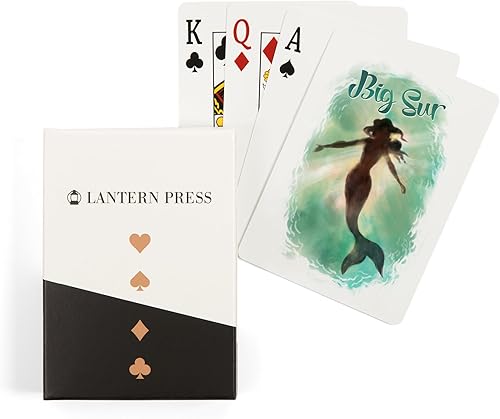 Lantern Press Big Sur, California, Mermaid Underwater, 52 Playing Cards for Adults, Poker Size Card Deck