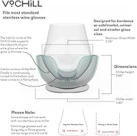 Vista 5 de VoChill Enfriador de copas de vino sin tallo Mantén el frío en tu copa Fabricado en Estados Unidos El original Recongelable Chill Cradle™