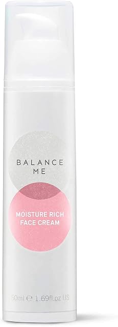 Balance Me Moisture Rich Face Cream  100% Natural Vegan Deeply Hydrating Moisturiser - Antioxidant Rich Rosehip & Arctic Cloudberry  For All Skin Types  Made In Uk  50Ml