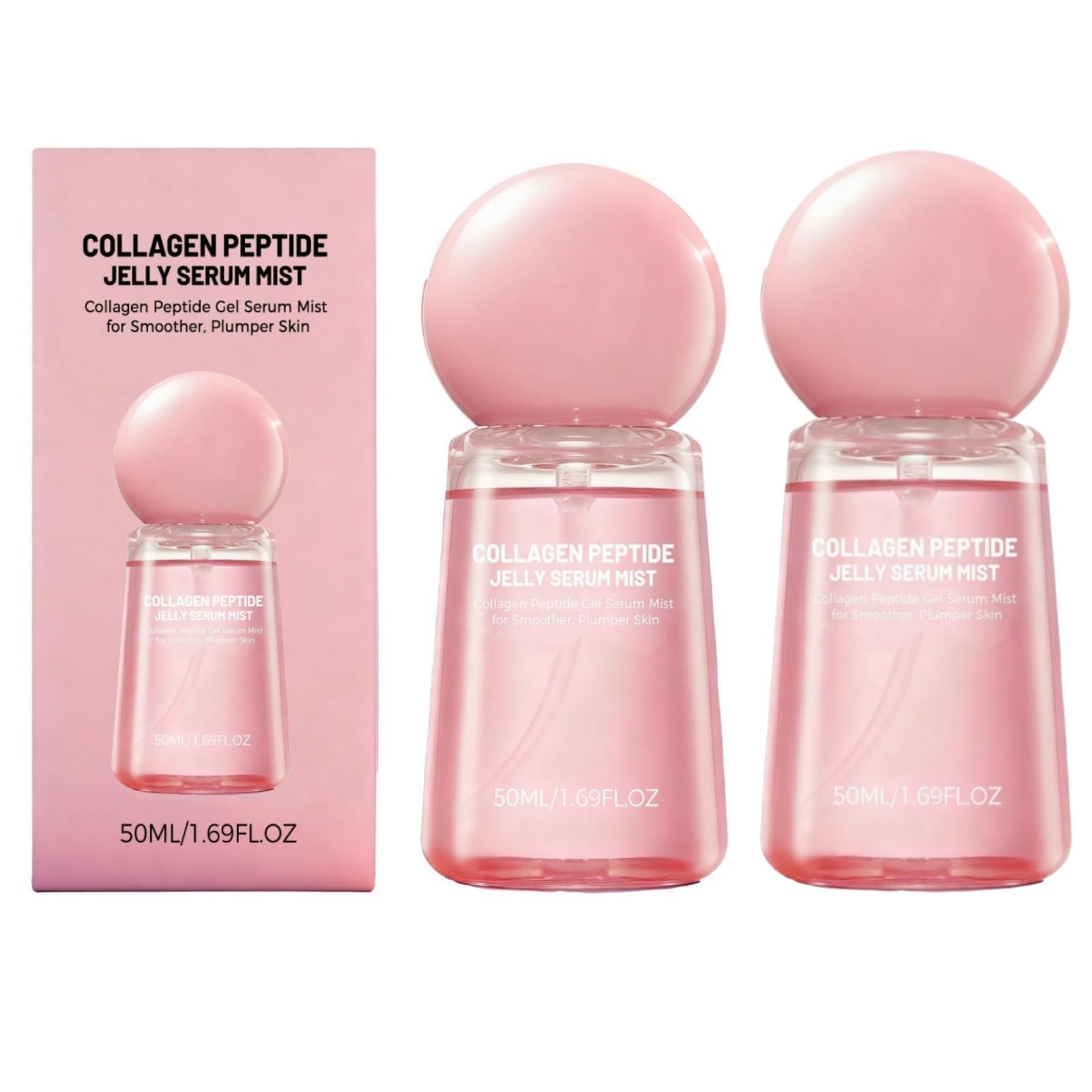 Collagen Peptides Jelly Serum Mist, nawilżająca mgła twarzy, peptydowy nawilżający spray do twarzy, lekka, szybko wchłaniająca się mgiełka nawilżająca