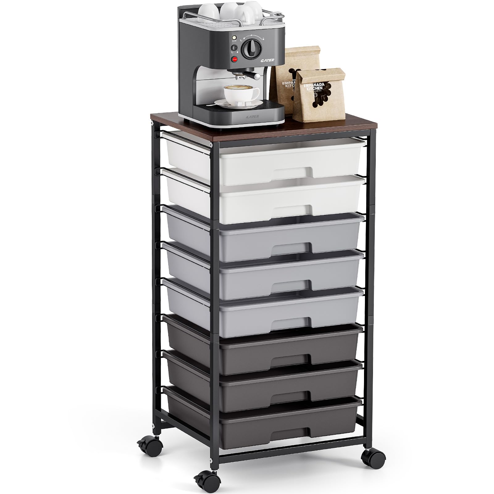 TOOLF Rolling Storage Cart with 8 Drawers