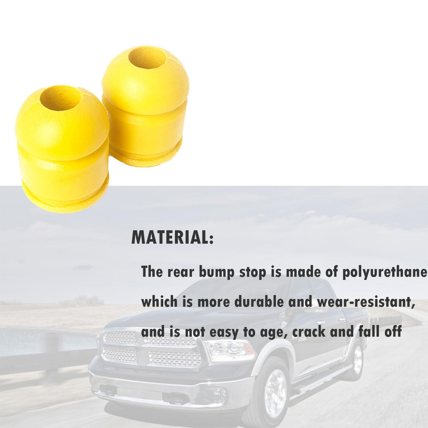 52855788AB Posteriore Bump Stop Fit per Dodge RAM 1500 2009-2020 Braccio di Controllo Sospensione Posteriore Stop Paraurti Sostituire 52855788AC 52855788AC 2 PZ